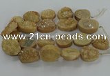 CNG3270 15.5 inches 22*30mm - 30*40mm freeform druzy agate beads