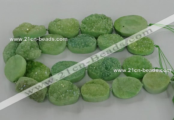 CNG3273 15.5 inches 22*30mm - 30*40mm freeform druzy agate beads