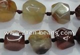 CNG330 15.5 inches 8*10mm - 15*18mm faceted nuggets agate beads