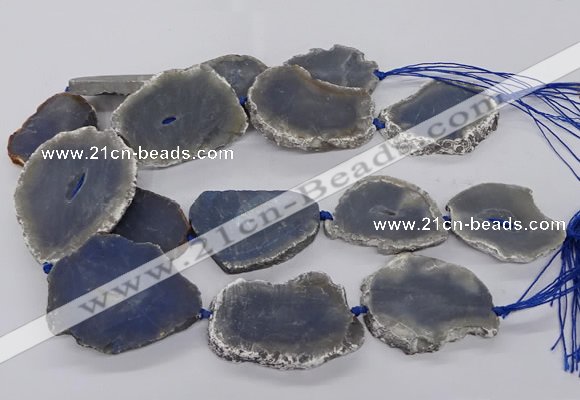 CNG3303 30*40mm - 45*55mm freeform druzy agate beads