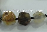 CNG331 15.5 inches 8*10mm - 15*18mm faceted nuggets agate beads