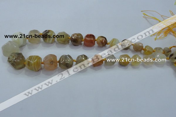 CNG332 15.5 inches 8*10mm - 15*18mm faceted nuggets agate beads