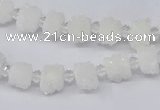 CNG3333 15.5 inches 6*8mm - 10*14mm nuggets plated druzy agate beads