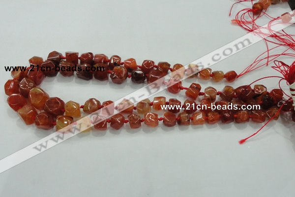 CNG334 15.5 inches 8*10mm - 13*15mm faceted nuggets agate beads