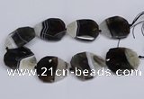 CNG3344 15.5 inches 40*45mm - 45*50mm faceted freeform agate beads