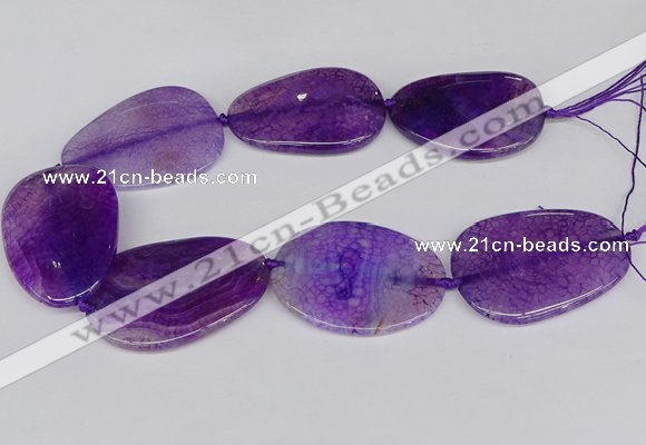 CNG3350 15.5 inches 40*50mm - 45*60mm freeform agate beads