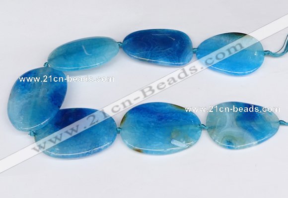 CNG3352 15.5 inches 40*50mm - 45*60mm freeform agate beads