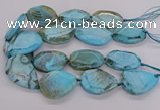 CNG3361 15.5 inches 30*35mm - 35*45mm faceted freeform agate beads