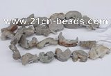 CNG3373 20*30mm - 30*45mm freeform plated druzy agate beads