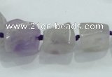 CNG338 15.5 inches 8*10mm - 18*22mm faceted nuggets amethyst beads