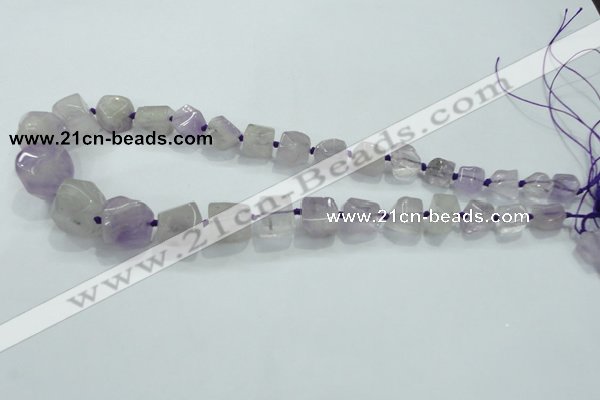 CNG338 15.5 inches 8*10mm - 18*22mm faceted nuggets amethyst beads