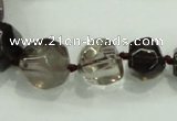 CNG340 15.5 inches 8*10mm - 15*18mm faceted nuggets smoky quartz beads