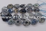 CNG3402 15.5 inches 28*30mm - 30*32mm faceted freeform agate beads