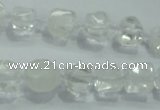 CNG341 15.5 inches 8*10mm - 15*18mm faceted nuggets white crystal beads