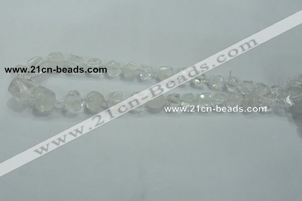 CNG341 15.5 inches 8*10mm - 15*18mm faceted nuggets white crystal beads