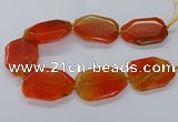 CNG3410 15.5 inches 38*50mm - 40*55mm faceted freeform agate beads