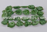 CNG3416 15.5 inches 18*25mm - 30*35mm freeform plated druzy agate beads