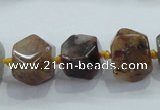 CNG342 15.5 inches 8*10mm - 15*18mm faceted nuggets colorfull-phantom beads