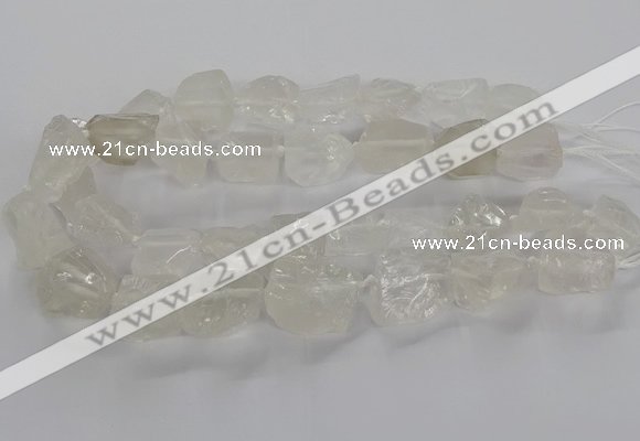 CNG3421 15.5 inches 15*20mm - 20*30mm nuggets white crystal beads