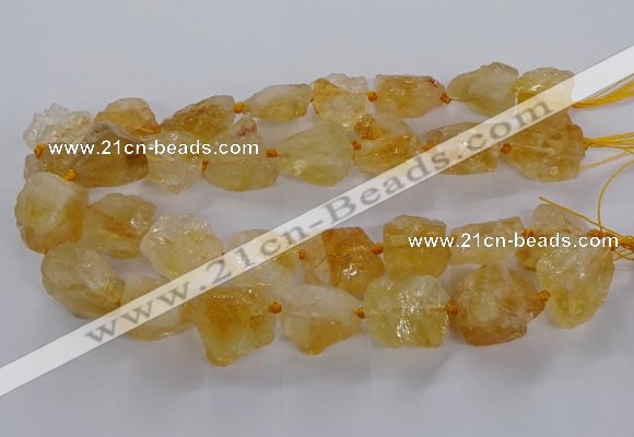 CNG3424 15.5 inches 15*20mm - 20*30mm nuggets citrine beads