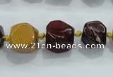 CNG343 15.5 inches 8*10mm - 15*18mm faceted nuggets mookaite jasper beads