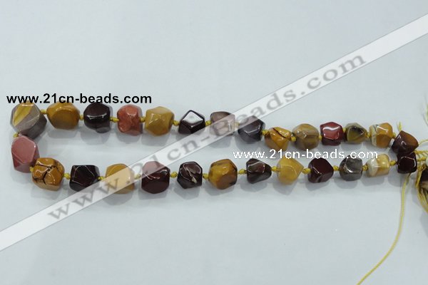 CNG343 15.5 inches 8*10mm - 15*18mm faceted nuggets mookaite jasper beads