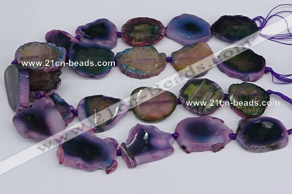 CNG3456 15.5 inches 20*30mm - 30*40mm freeform agate beads