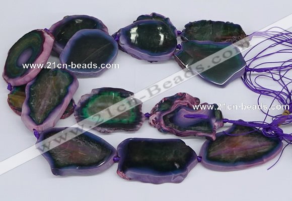 CNG3461 15.5 inches 35*40mm - 45*55mm freeform agate beads