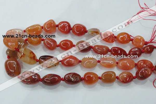 CNG347 15.5 inches 12*16mm - 20*28mm nuggets agate gemstone beads