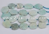 CNG3470 15.5 inches 30*35mm - 35*45mm freeform amazonite beads