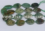 CNG3483 25*35mm - 30*40mm freeform chrysanthemum agate beads