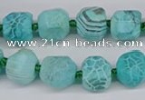 CNG3503 15.5 inches 12mm - 14mm faceted nuggets agate beads