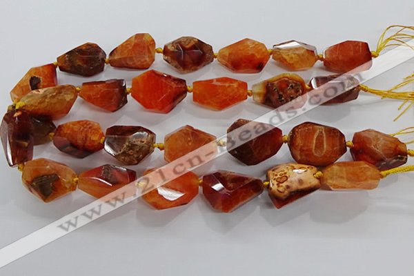 CNG3508 15.5 inches 15*20mm - 18*25mm faceted nuggets agate beads