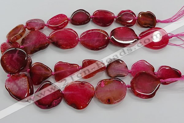 CNG3515 15.5 inches 20*25mm - 25*35mm freeform agate slab beads