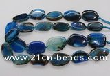 CNG3516 15.5 inches 20*25mm - 25*35mm freeform agate slab beads