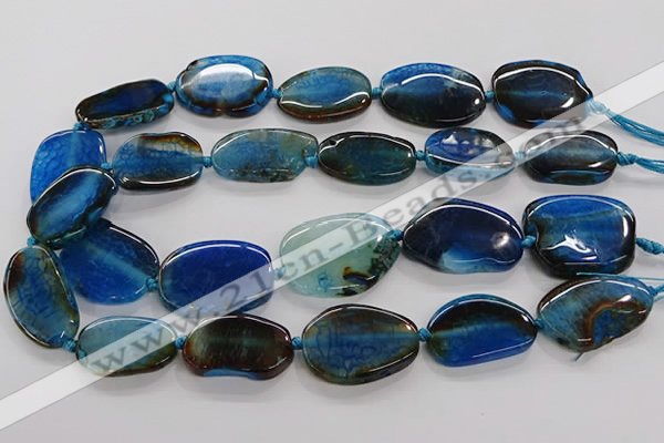 CNG3516 15.5 inches 20*25mm - 25*35mm freeform agate slab beads