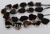 CNG3518 15.5 inches 20*25mm - 25*35mm freeform agate slab beads