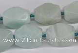 CNG3525 15.5 inches 13*18mm - 15*20mm faceted nuggets amazonite beads