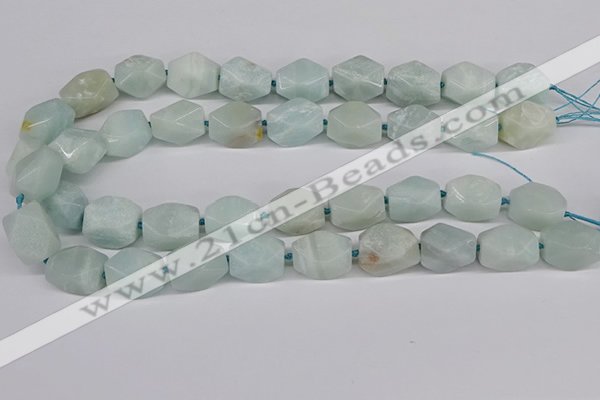 CNG3525 15.5 inches 13*18mm - 15*20mm faceted nuggets amazonite beads