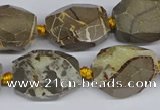 CNG3528 15.5 inches 13*18mm - 15*20mm faceted nuggets devil jasper beads