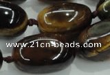 CNG353 15.5 inches 15*20mm - 20*35mm nuggets tiger eye beads