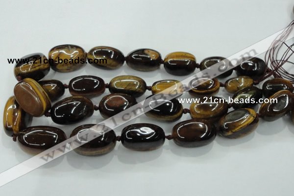 CNG353 15.5 inches 15*20mm - 20*35mm nuggets tiger eye beads