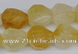 CNG3531 15.5 inches 12*16mm - 13*18mm faceted nuggets citrine beads