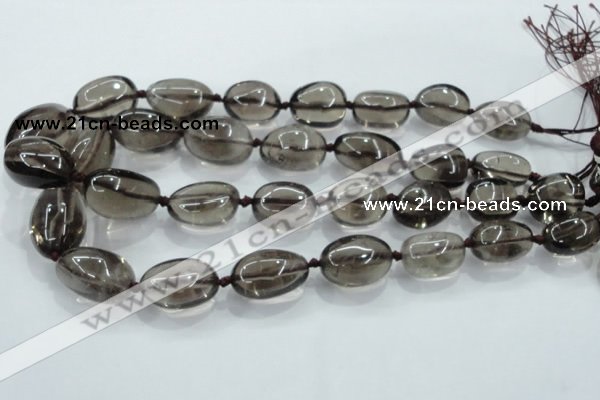 CNG355 15.5 inches 15*20mm - 25*30mm nuggets smoky quartz beads