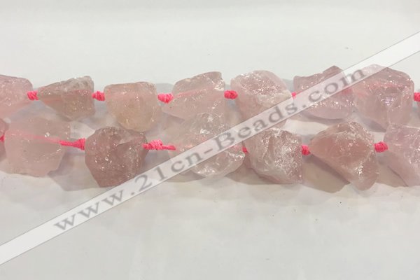 CNG3560 15.5 inches 18*20mm - 25*30mm nuggets rough rose quartz beads