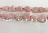 CNG3561 15.5 inches 18*20mm - 25*30mm nuggets rough rose quartz beads