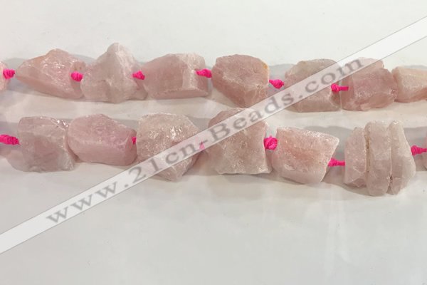 CNG3561 15.5 inches 18*20mm - 25*30mm nuggets rough rose quartz beads