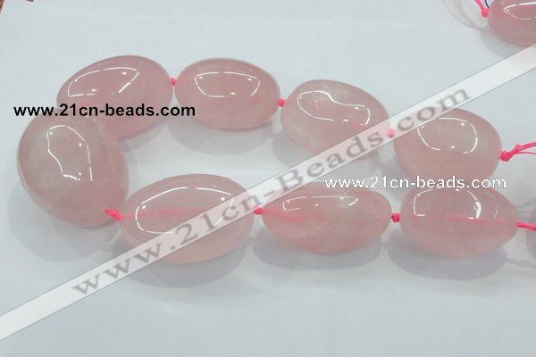 CNG358 15.5 inches 25*40mm - 40*60mm nuggets rose quartz beads