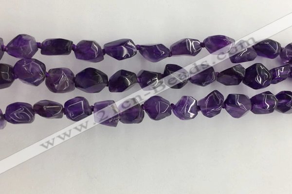 CNG3581 15.5 inches 8*10mm - 10*12mm nuggets amethyst beads