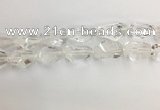 CNG3593 15*25mm - 20*35mm faceted nuggets white crystal beads